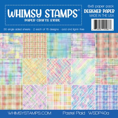 Whimsy Stamps Paper Pad - Pastel Plaid